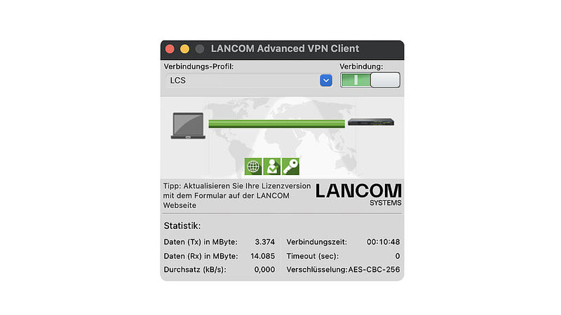 LANCOM Upgrade Advanced VPN Client (MAC) Administration af netværk 1 licens(er)