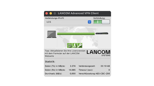 LANCOM Upgrade Advanced VPN Client (MAC, Bulk 10) Administration af netværk 10 licens(er)
