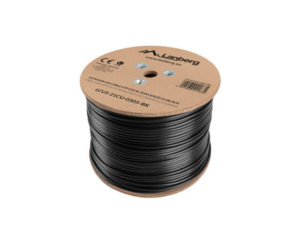 Lanberg LCU5-21CU-0305-BK netværkskabel Sort 305 m Cat5e U/UTP (UTP)