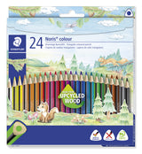 Staedtler 187 Sort, Blå, Bordeaux, Brun, Grøn, Lyse Blå, Lysegrøn, Lys grå, Magenta, Mauve, Orange, Fersken, Rød, Turkis, Violet, Hvid, Gul 24 stk