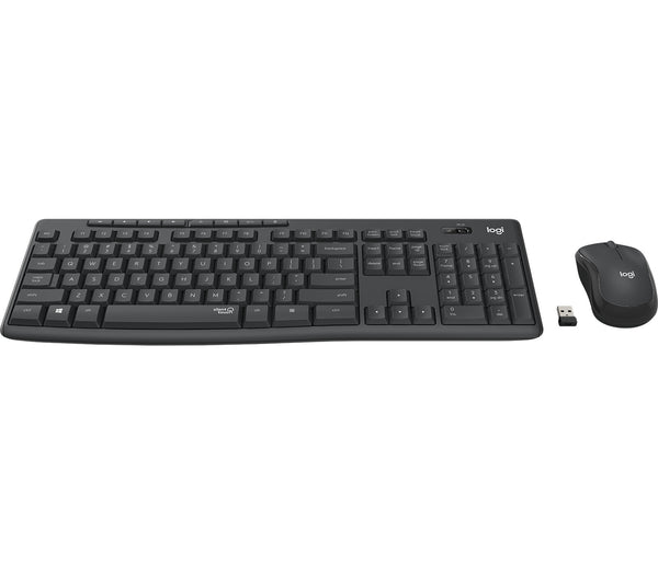 Logitech MK295 Silent Wireless Combo tastatur Mus inkluderet Kontor RF trådløst Ungarsk Grafit