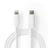 Nedis CCGW39650WT10 Lightning kabel 1 m Hvid
