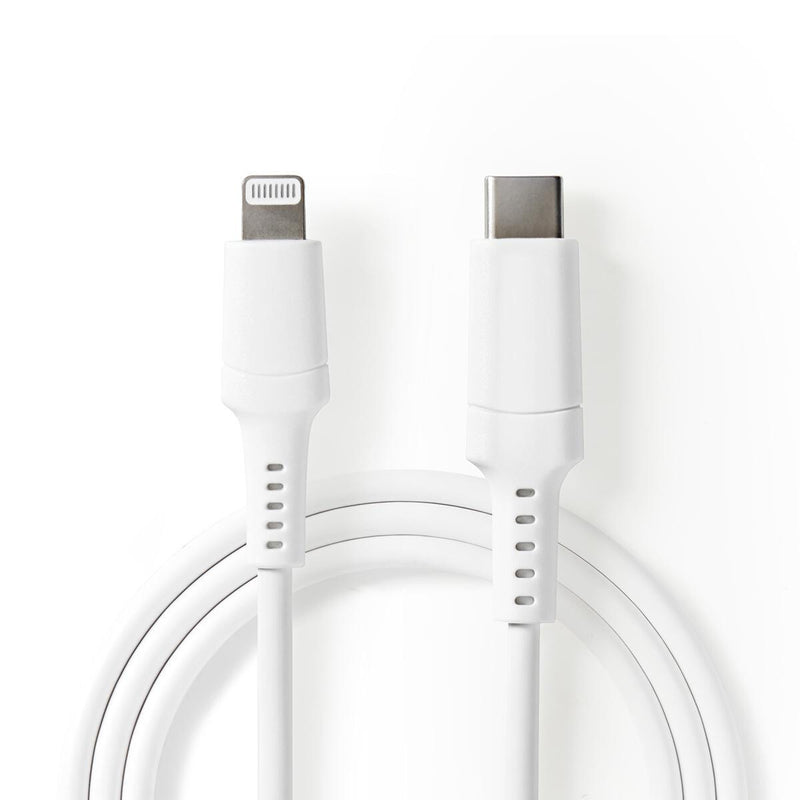 Nedis CCGW39650WT10 Lightning kabel 1 m Hvid
