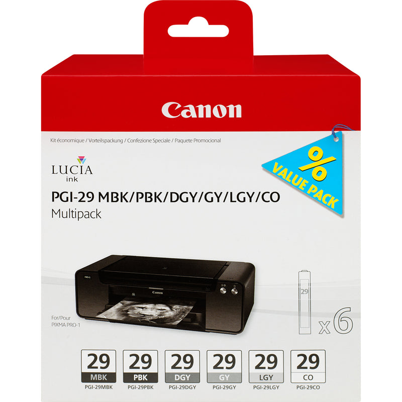 Canon 4868B018 blækpatron Original Sort, Mørkegrå, Grå, Lys grå, Mat sort, Foto sort