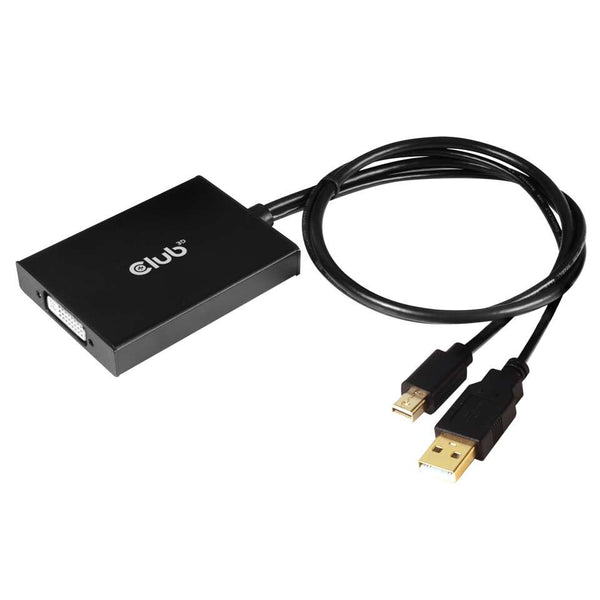CLUB3D cac-1130 0,6 m MiniDP/USB-A DVI-D Sort