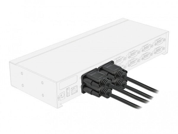 DeLOCK 86614 serielkabel Sort 0,5 m RS-232