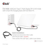 CLUB3D CSV-1568 dockingstation Docking USB 3.2 Gen 2 (3.1 Gen 2) Type-C Metallic