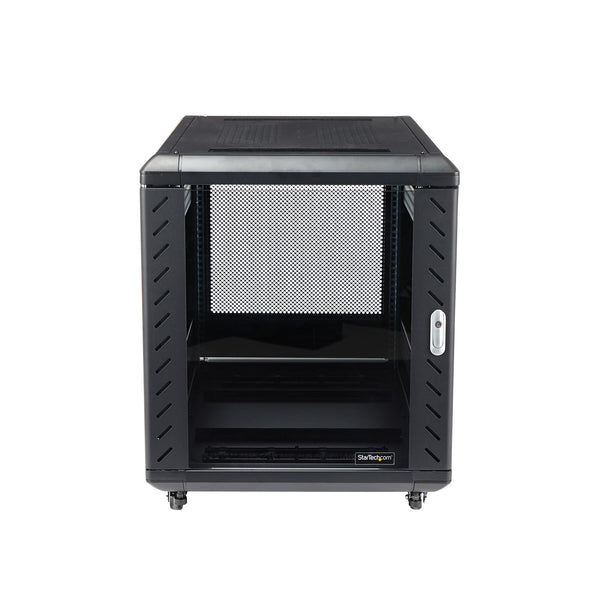 StarTech.com RK1236BKF stativ 12U Fritstående reol Sort
