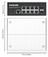 Intellinet 508278 netværksswitch Administreret L2+/L3 Gigabit Ethernet (10/100/1000) Strøm over Ethernet (PoE) Sort