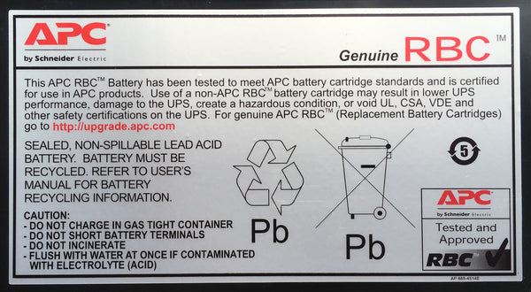 APC RBC43 UPS batteri Blybatterier (VRLA)