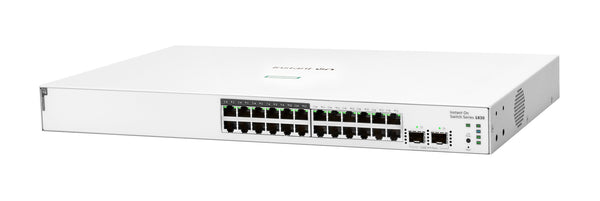 HPE Aruba Networking Networking Instant On Switch 24p Gigabit CL4 PoE 2p SFP 195W 1830 Administreret L2 Gigabit Ethernet (10/100/1000) Strøm over Ethernet (PoE) 1U