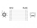 DeLOCK 66315 kabel kønsskifter M12 RJ45 Sort