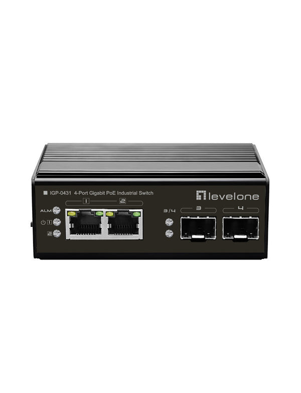 LevelOne IGP-0431 netværksswitch Gigabit Ethernet (10/100/1000) Strøm over Ethernet (PoE) Sort