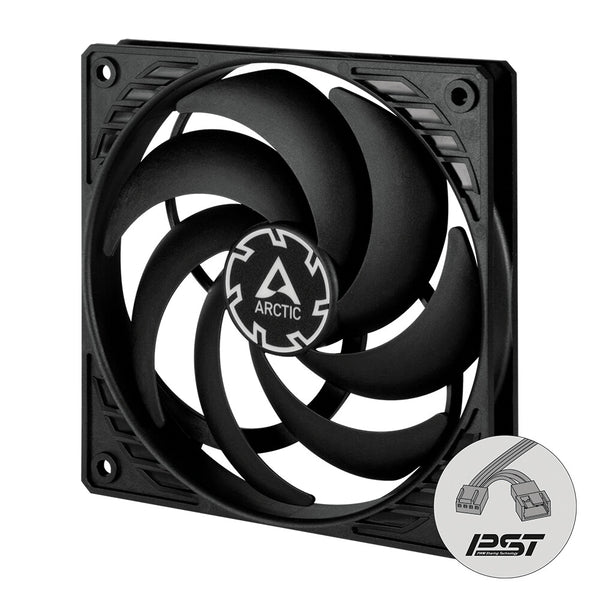 ARCTIC P12 Slim PWM PST Computerkabinet Ventilator 12 cm Sort 1 stk