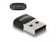 DeLOCK 60002 kabel kønsskifter USB A USB C Sort