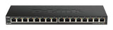 D-Link DGS-1016S netværksswitch Ikke administreret Gigabit Ethernet (10/100/1000) Sort
