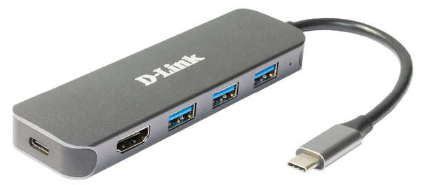 D-Link DUB-2333 dockingstation Ledningsført USB Type-C Grå