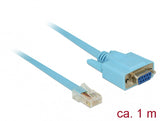 DeLOCK 63341 serielkabel Blå 1 m DB-9 RJ-45