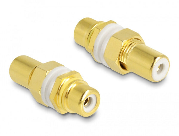 DeLOCK 64141 kabelsamler 2 x RCA Guld, Hvid