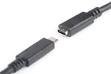 Digitus AK-300210-015-S USB-kabel USB 2.0 1,5 m USB C 0,48 Gbit/sek. Sort