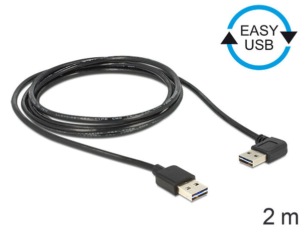 DeLOCK 85557 USB-kabel USB 2.0 2 m USB A 0,48 Gbit/sek. Sort