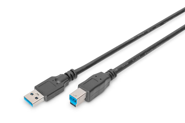 Digitus DB-300115-018-S USB-kabel USB 3.2 Gen 1 (3.1 Gen 1) 1,8 m USB A USB B 5 Gbit/sek. Sort