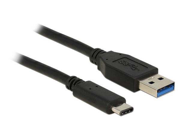 DeLOCK 1m USB3.1-C/USB3.1-A USB-kabel USB 3.2 Gen 2 (3.1 Gen 2) USB A USB C 10 Gbit/sek. Sort