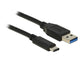 DeLOCK 1m USB3.1-C/USB3.1-A USB-kabel USB 3.2 Gen 2 (3.1 Gen 2) USB A USB C 10 Gbit/sek. Sort