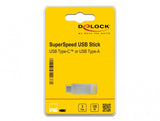 DeLOCK 54076 USB-nøgle 128 GB USB Type-A / USB Type-C 3.2 Gen 1 (3.1 Gen 1) Sølv