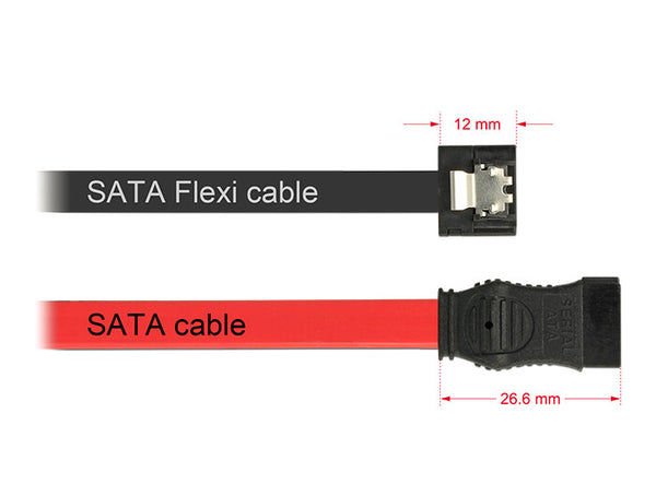DeLOCK 83838 SATA-kabel 0,1 m SATA 7-pin Sort