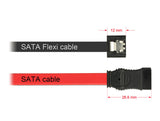 DeLOCK 0.2m 2xSATAIII SATA-kabel 0,2 m Sort