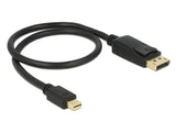 DeLOCK Mini Displayport/Displayport, 0.5 m 0,5 m Sort