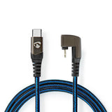 Nedis GCTB39650AL10 Lightning kabel 1 m Sort, Blå