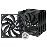 ARCTIC F12 PWM PST Computerkabinet Ventilator 12 cm Sort 5 stk