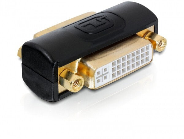 DeLOCK 65225 kabel kønsskifter DVI Sort, Guld