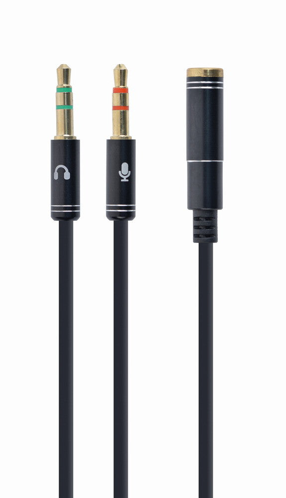 Gembird !Adapter audio stereo 3.5mm mini Jack/4PIN/ lydkabel 0,2 m 2 x 3.5mm Sort