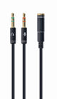 Gembird !Adapter audio stereo 3.5mm mini Jack/4PIN/ lydkabel 0,2 m 2 x 3.5mm Sort