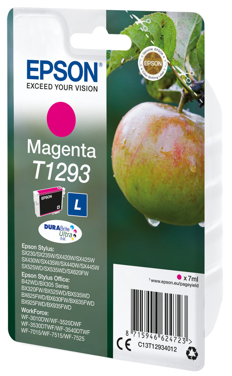 Epson Apple T1293 æble DURABrite Ultra enkeltpakke magenta blæk
