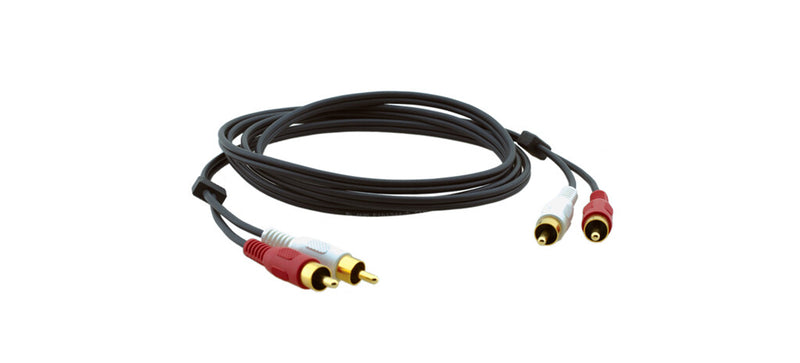Kramer Electronics 2xRCA, M/M, 1.8m lydkabel 1,8 m RCA Sort