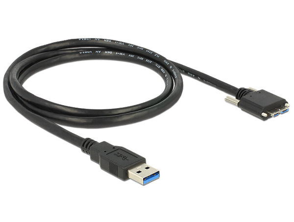 DeLOCK 1m USB 3.0 USB-kabel USB 3.2 Gen 1 (3.1 Gen 1) USB A Micro-USB B 5 Gbit/sek. Sort