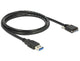 DeLOCK 1m USB 3.0 USB-kabel USB 3.2 Gen 1 (3.1 Gen 1) USB A Micro-USB B 5 Gbit/sek. Sort