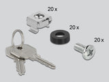 DeLOCK 43379 stativ 4U Vægmonteret stativ Sort