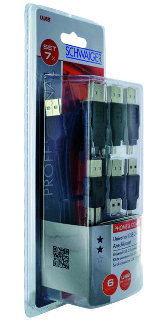 Schwaiger CAUSET531 USB-kabel USB 2.0 USB A 0,48 Gbit/sek. Sort