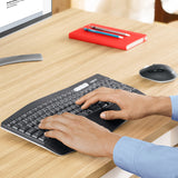 Logitech 920-008221 tastatur Mus inkluderet Universel RF trådløs + Bluetooth QWERTZ Tysk Sort