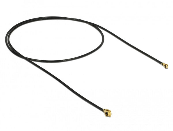 DeLOCK 89650 koaxial kabel 1.13 0,4 m MHF (I-PEX) MHF IV/ HSC MXHP32 Sort, Guld