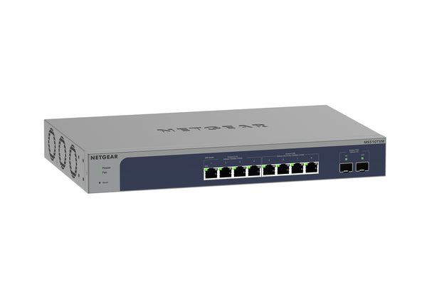 NETGEAR 8-Port Multi-Gigabit/10G Ethernet Smart Switch with 2 SFP+ Ports (MS510TXM) Administreret L2+ 10G Ethernet (100/1000/10000) Grå