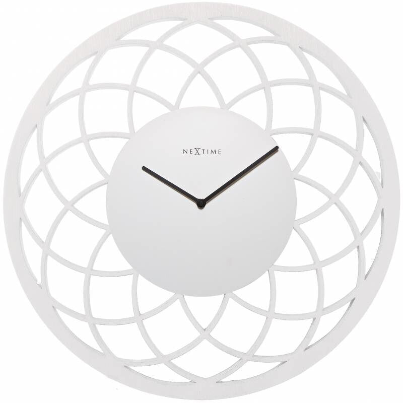 NeXtime 3115WI Væg- og bordur Kvartsur Cirkel Hvid