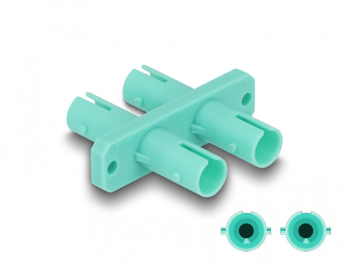DeLOCK 87936 fiber adapter ST/ST 1 stk Turkisfarve