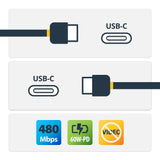 StarTech.com RUSB2CC1MW USB-kabel USB 2.0 1 m USB C 0,48 Gbit/sek. 60 W Hvid