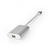 Nedis CCTB64580AL02 videokabel adapter 0,2 m USB Type-C Mini DisplayPort Sølv